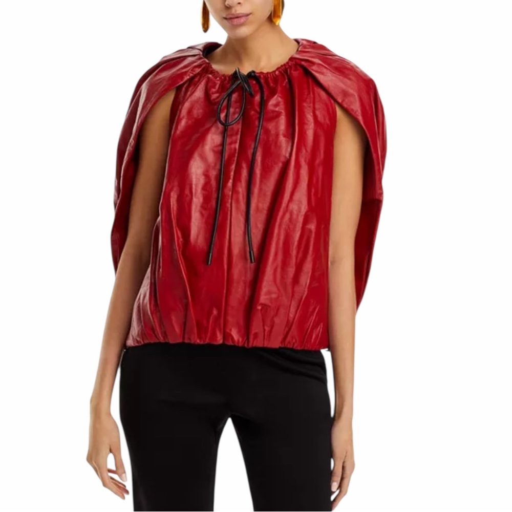 3•1 PHILLIP LIM Genuine Leather Cocoon Zip Vest Candy Red Leather Tie
$1,395.00